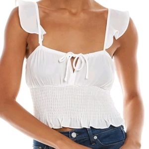 NWOT! Kerrick, white crop top! Sz.M